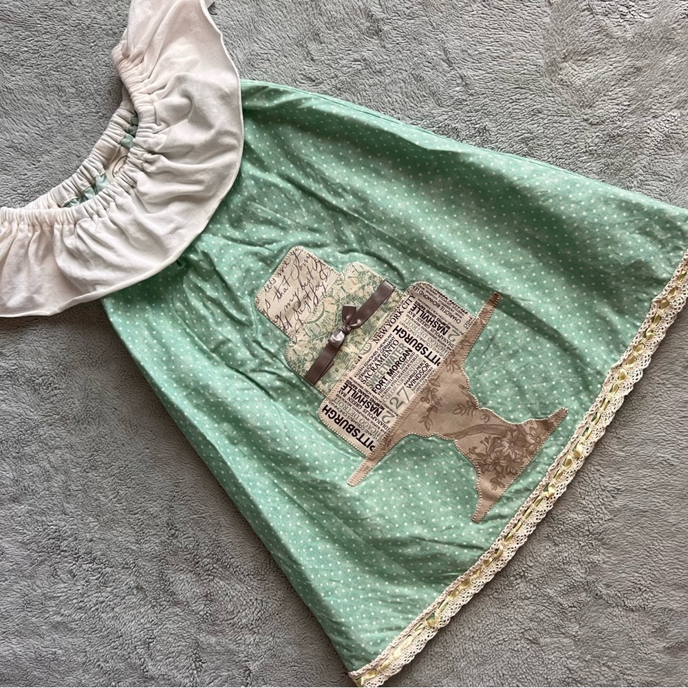 Persnickety Infant Girls Maddie Heirloom Wedding Cake Polka Dot Lace Dress 18M